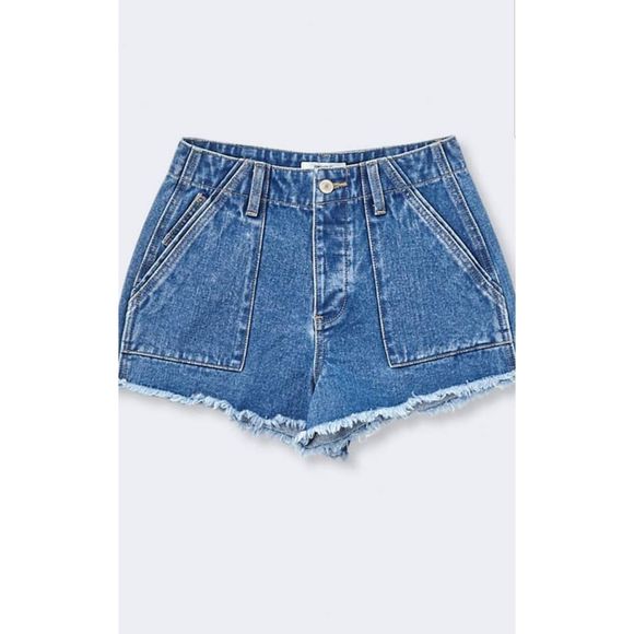 Forever 21 Pants - 5-Pocket Frayed High Rise Denim Shorts